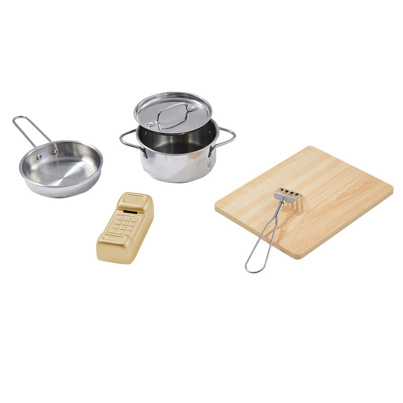 Little Chef Berlin Play Kitchen with Cookware Accessories, White/Blue image number 2
