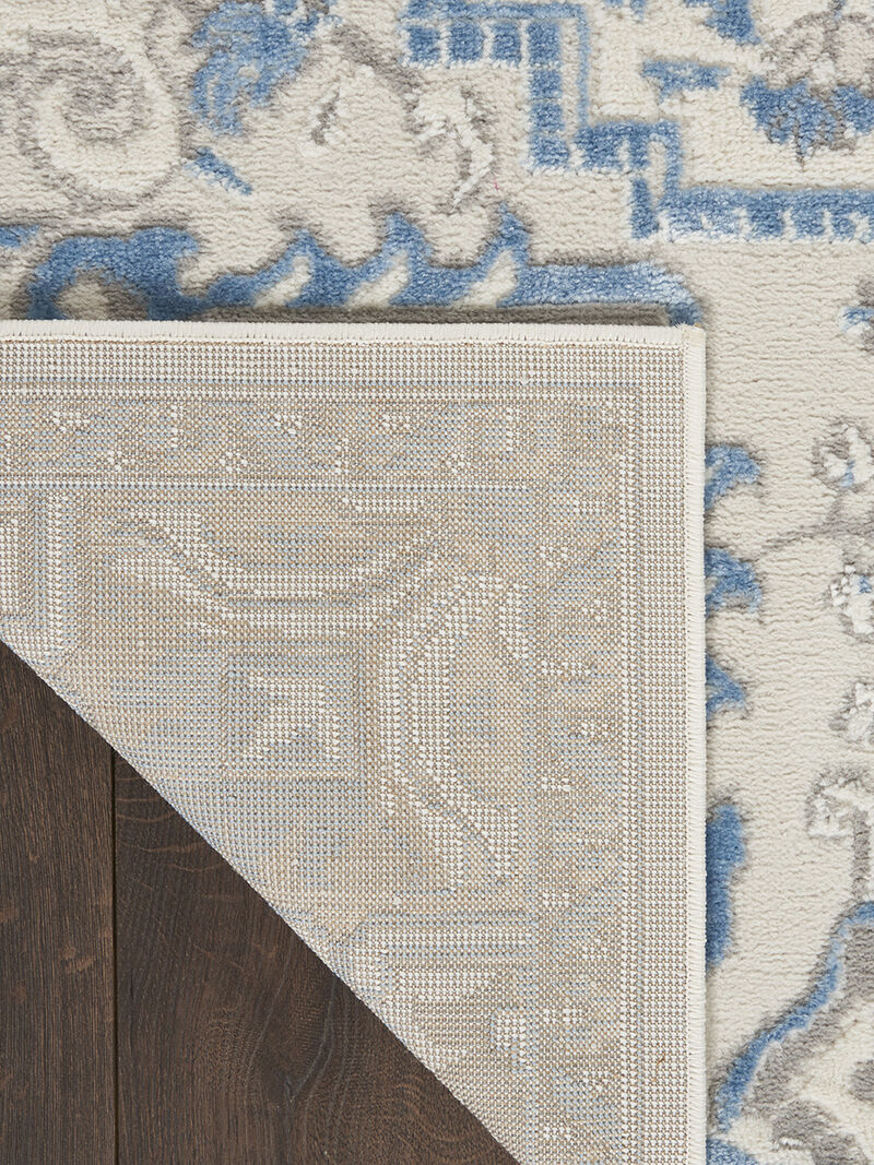 Elation ETN10 Ivory/Blue 2'3" x 7'6" Rug image number 1