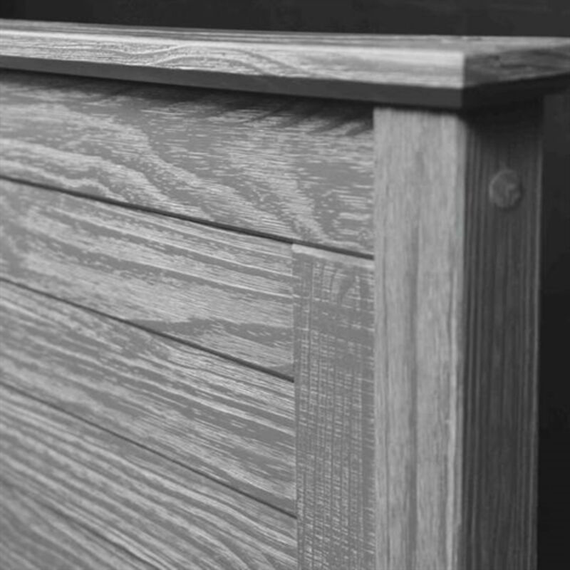 Solid Pine Wood Platform Bed – Coastal Farmhouse Style for Dorm or Home