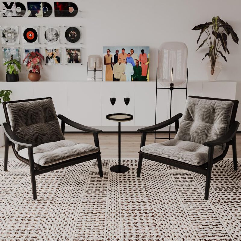 ZEXVIDA Round Drink Table,Small Pedestal Table,Small Round Side Table for Small Spaces,Martini Table for Living Room, Bedroom, B