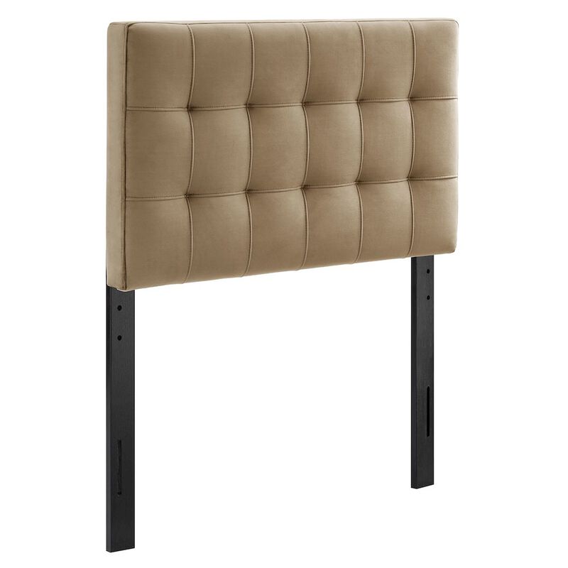 Lily Stain-Resistant Performance Velvet Twin Size Headboard image number 0