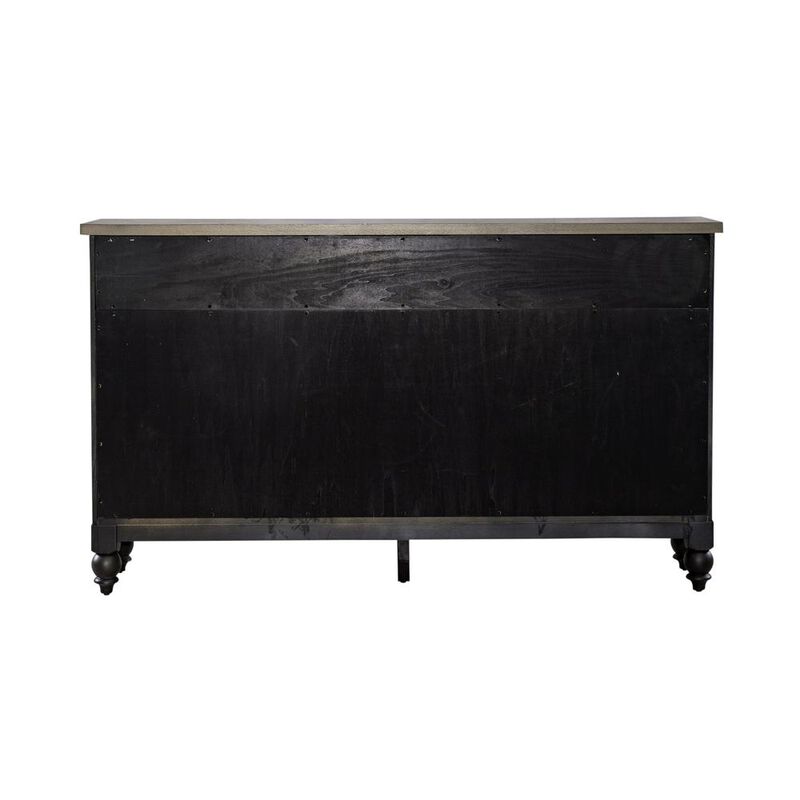 Liberty Furniture Americana Farmhouse Hall Buffet- Black in Dusty Taupe image number 4