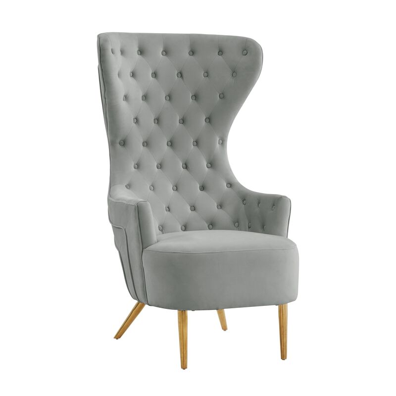 Jezebel Velvet Wingback Chair by Inspire Me Home Decor