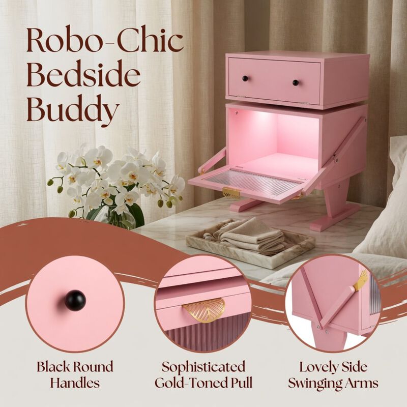 Sesbun Robot Shaped LED Nightstand image number 6