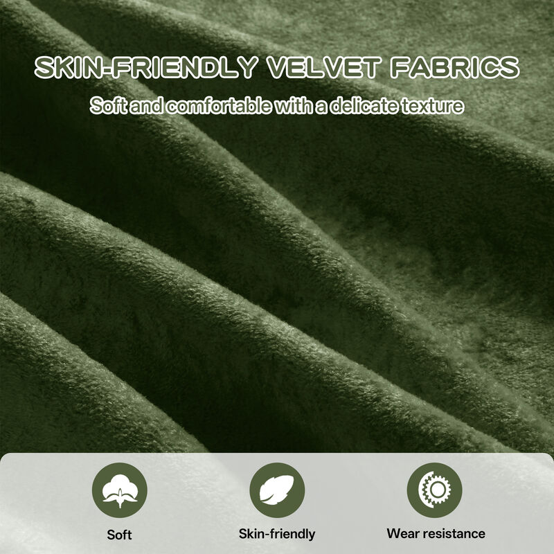 TATEUS Velvet Fabric Sofa image number 5