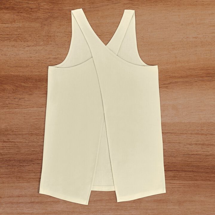 Solino Home 100% Pure Linen Apron - Linen Smock Apron