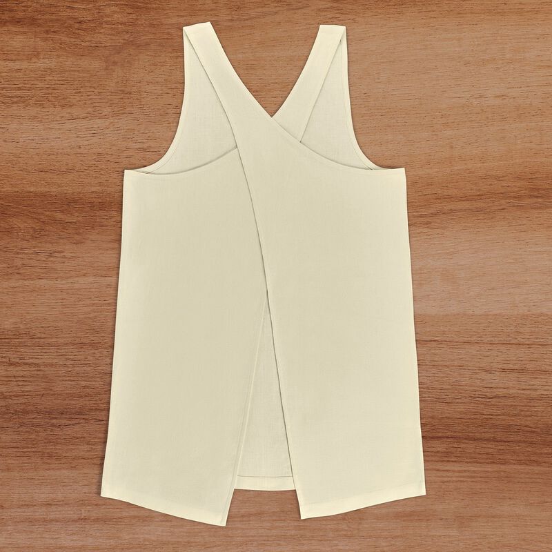 Solino Home 100% Pure Linen Apron - Linen Smock Apron image number 1