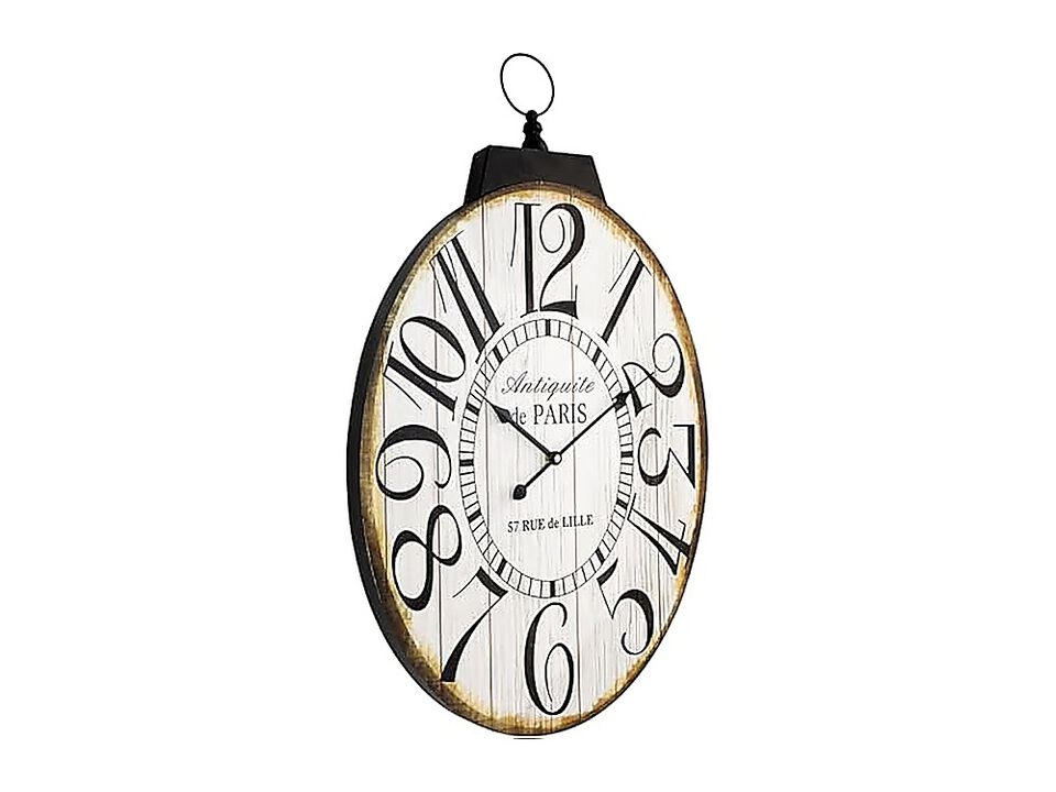 Large Wall Clocks 29 Inch High Oversized Oval French Vintage Farmhouse Design