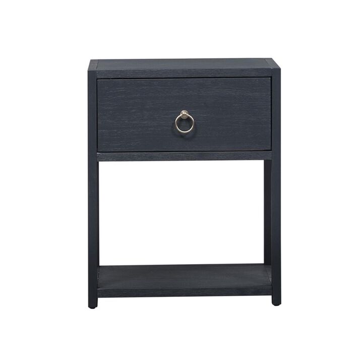 Liberty Furniture East End 1 Shelf Accent Table in Wirebrushed Denim