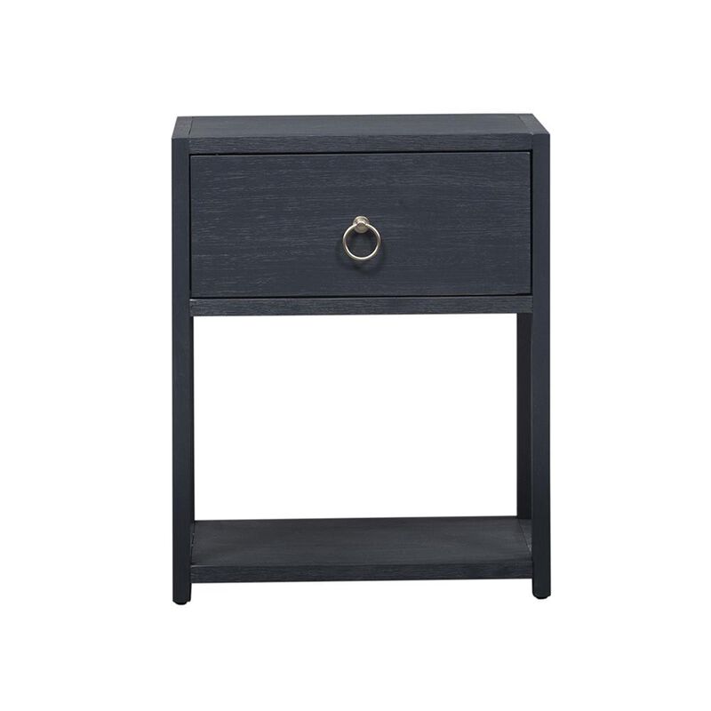 Liberty Furniture East End 1 Shelf Accent Table in Wirebrushed Denim image number 1