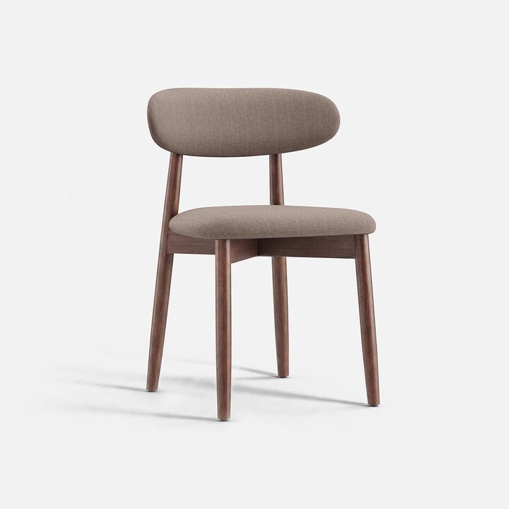 COLAMY NOYA Mid-Century Modern Upholstered Dining Chair Set of 2