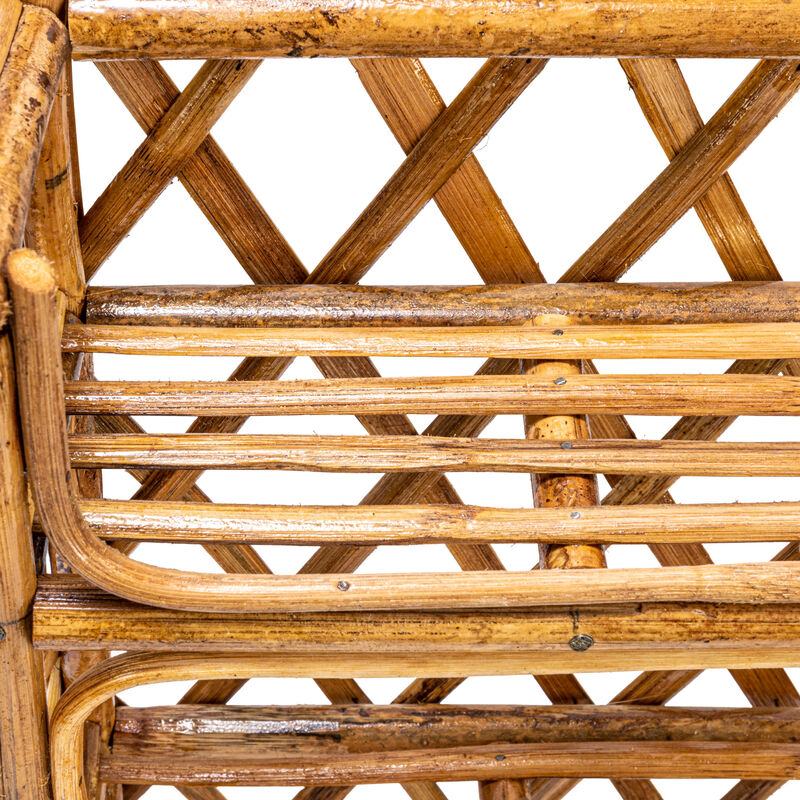 Rattan Wall Shelf with 3-Tier Shelves, Natural image number 6