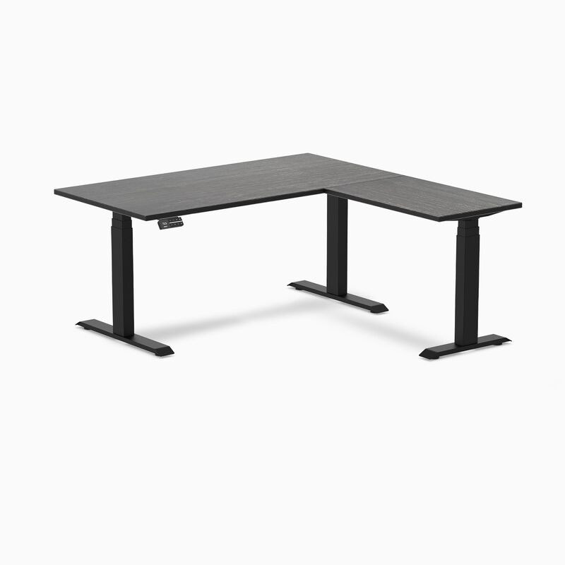 Desky Bamboo L-Shape Sit Stand Desk image number 7