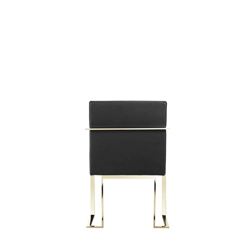 Pangea Home Gold Dexter Armchairs Black Pu image number 6
