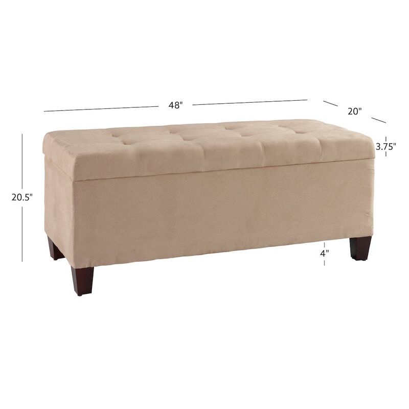 Linon Carmen Shoe Storage Ottoman image number 6