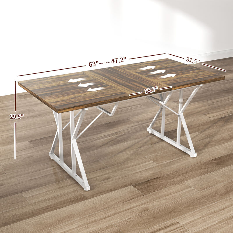 Hivvago Kitchen Dining Table for 4&ndash;6 with Extension Leaf image number 2
