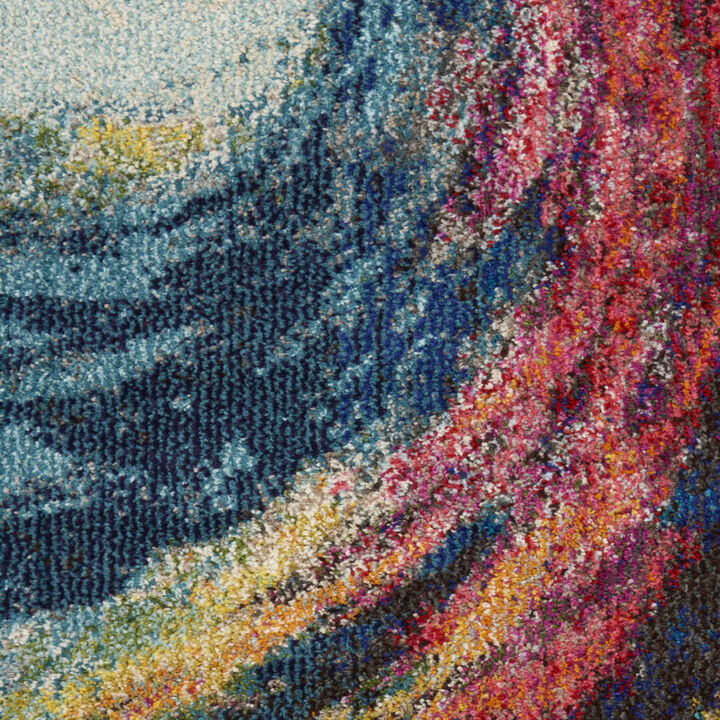 HomeRoots Abstract Non Skid Area Rug