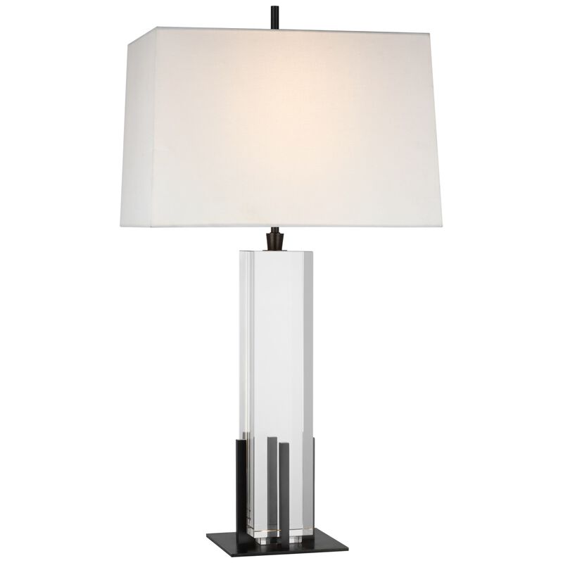 Gironde Large Table Lamp in Crystal and Bronze