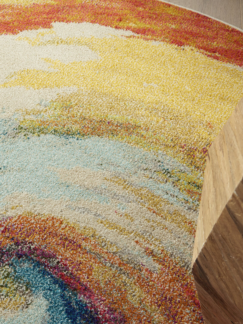 Celestial CES07 Wave 5'3" x Round Rug