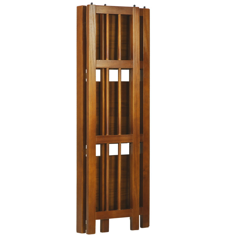 Casual Home 3-Shelf Folding Bookcase (14" Wide)-Honey Oak
