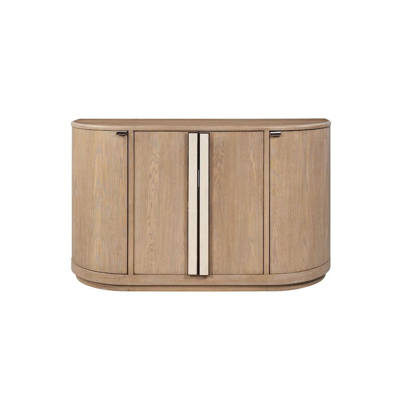 Bernards Elements Demilune Server - In Toffee Finish image number 1