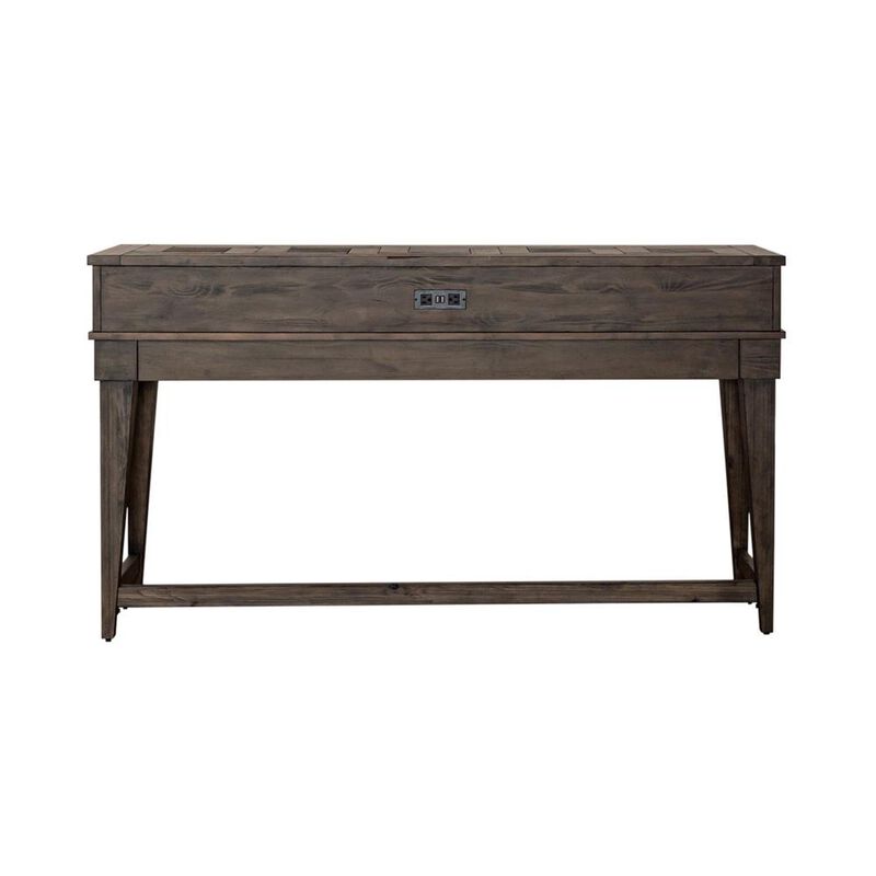 Liberty Furniture Arrowcreek Console Bar Table in Weathered Stone image number 1