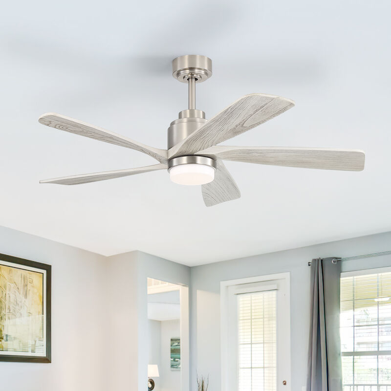 52 Inch Modern Ceiling Fan With Dimmable LED Light 5 Blades Remote Control Reversible DC Motor image number 5