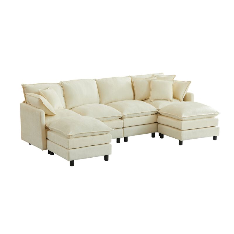 Cusppo Chenille Cloud Modular Sectional Sofa image number 0