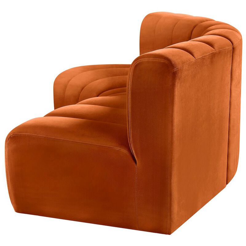 Meridian Furniture Arc Cognac Velvet Modular Sofa