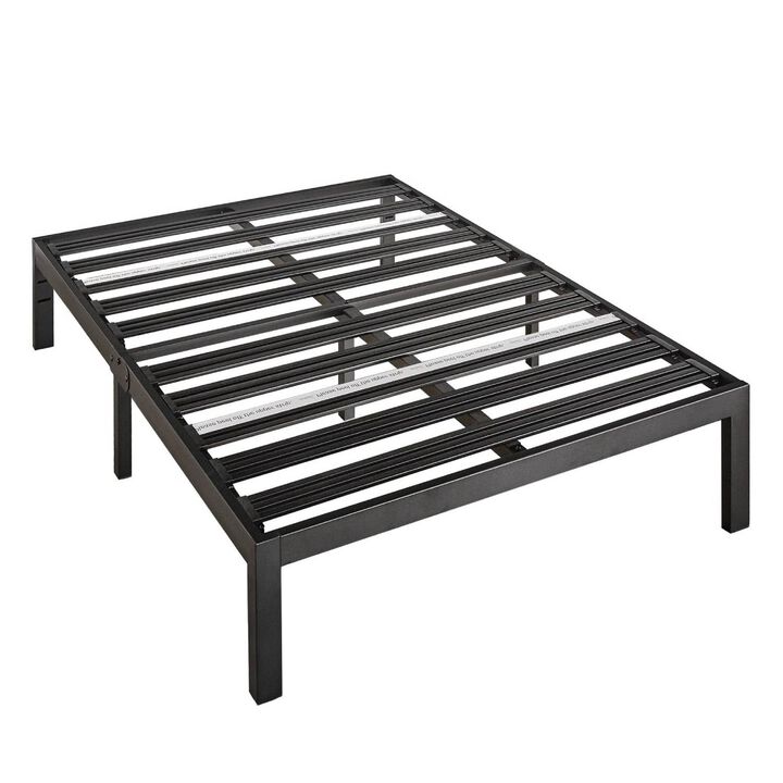 Metal Platform Bed Frame With  Heavy Duty Slats – Reinforced Structure for Quiet Stability