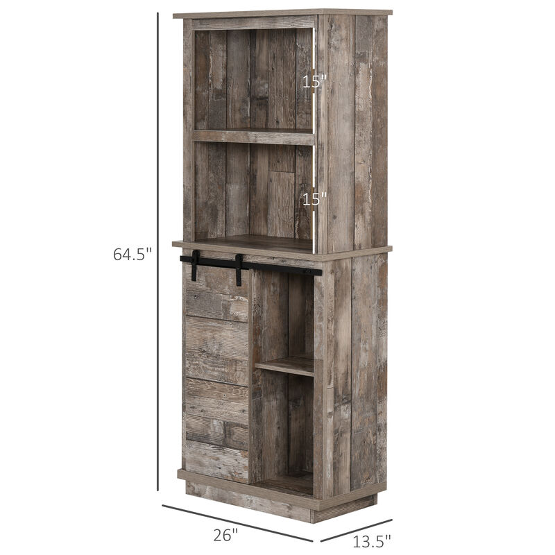 Hivvago Kitchen Storage Cabinet with Adjustable Shelves image number 2