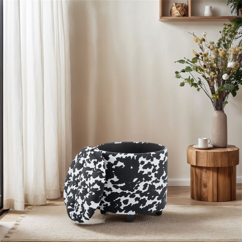 Round Storage Ottoman image number 8