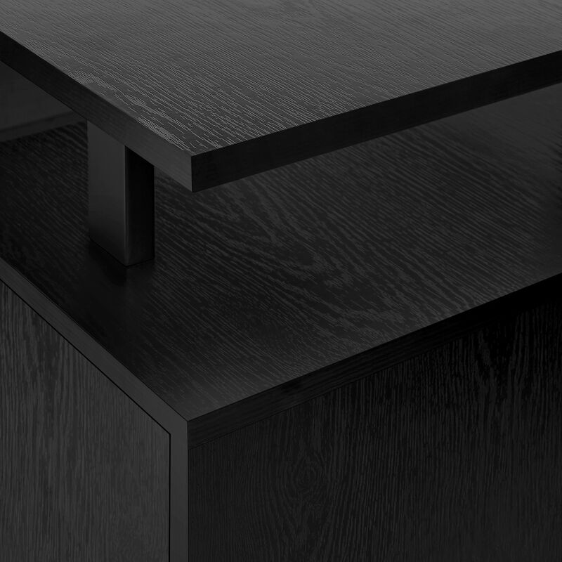 Monarch Specialties I 7606 Computer Desk, Home Office, Laptop, Storage, 48"L, Work, Metal, Laminate, Black, Contemporary, Modern