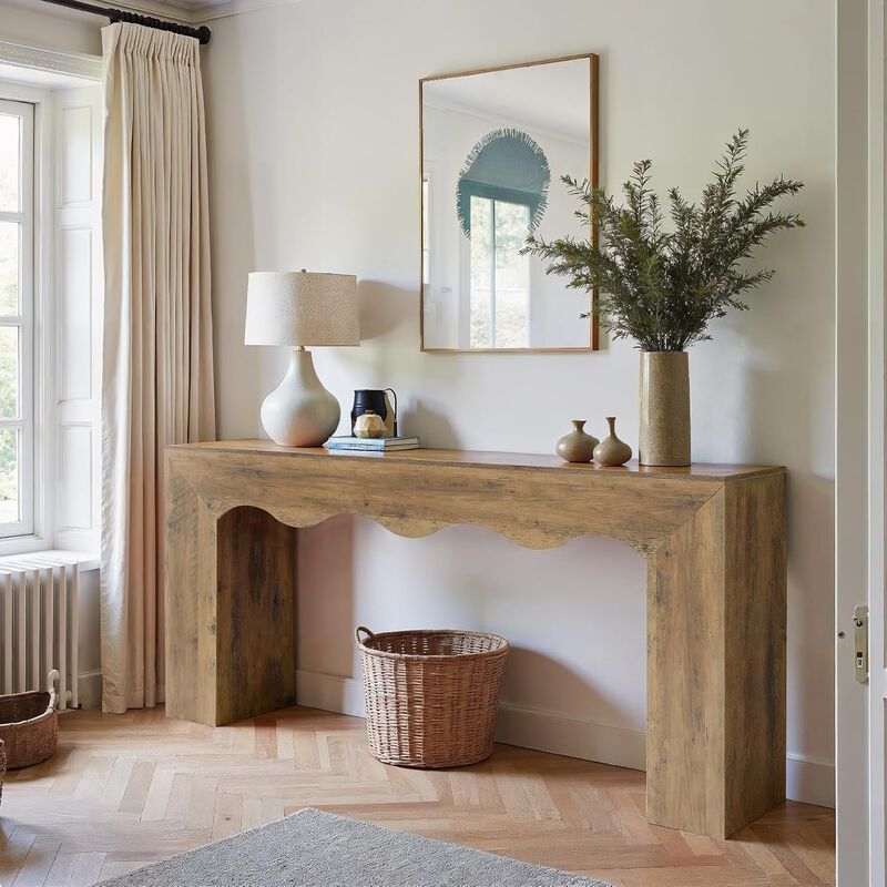 Tribesigns Farmhouse Wood Console Table image number 3