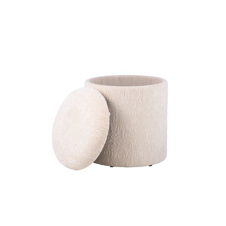 Carolina Chair & Table Handwoven Hermes Solid Fabric Storage Ottoman