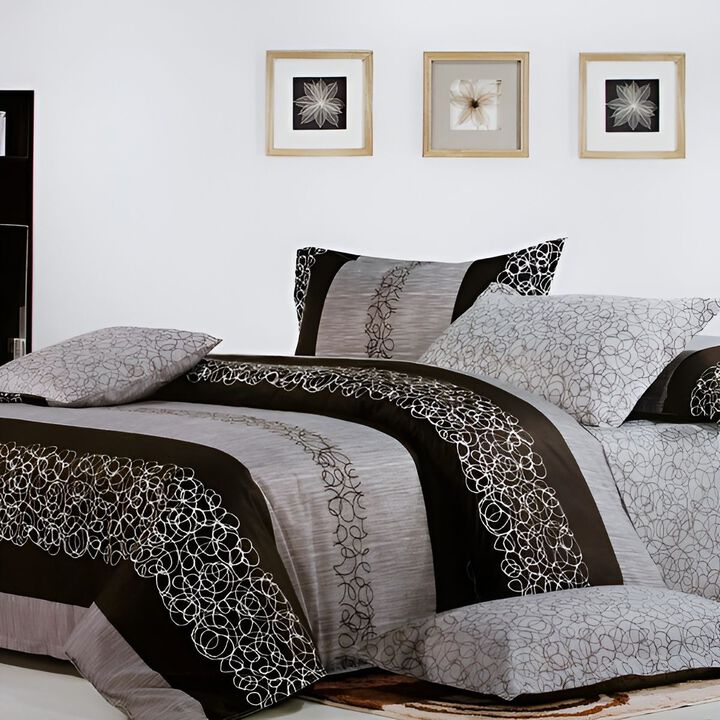 3 Piece Twin Cotton Duvet Cover Combo Charming Garret Design