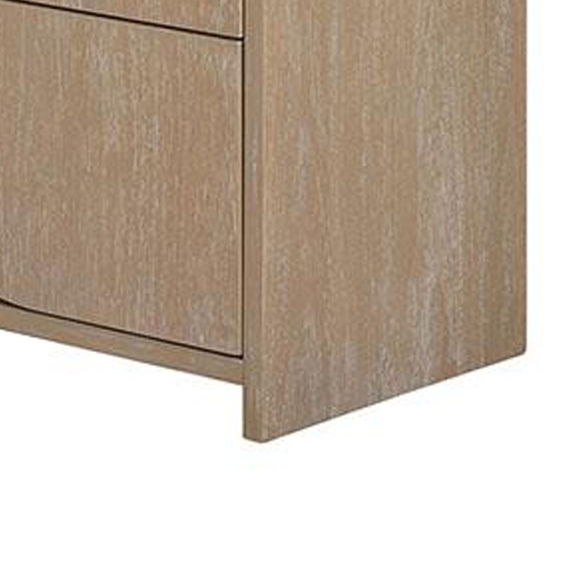 Tanya Tall Dresser Chest, 4 Drawers with Reeded Panels, Natural Brown image number 4