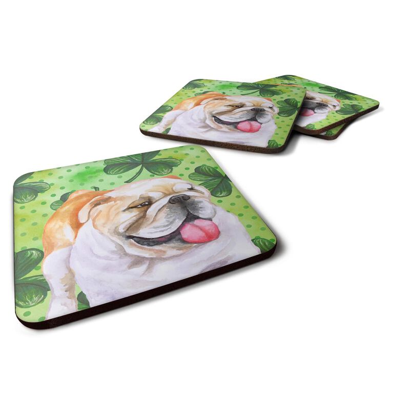 Caroline's Treasures English Bulldog St Patrick's Decorative coasters, Multicolor