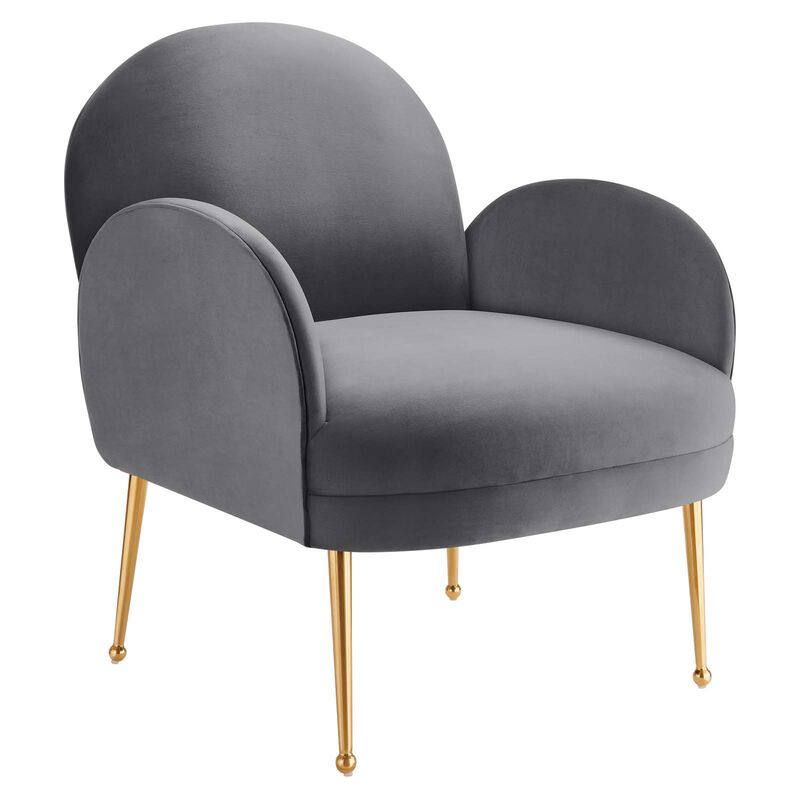 Modway Transcend Performance Velvet Armchair image number 2