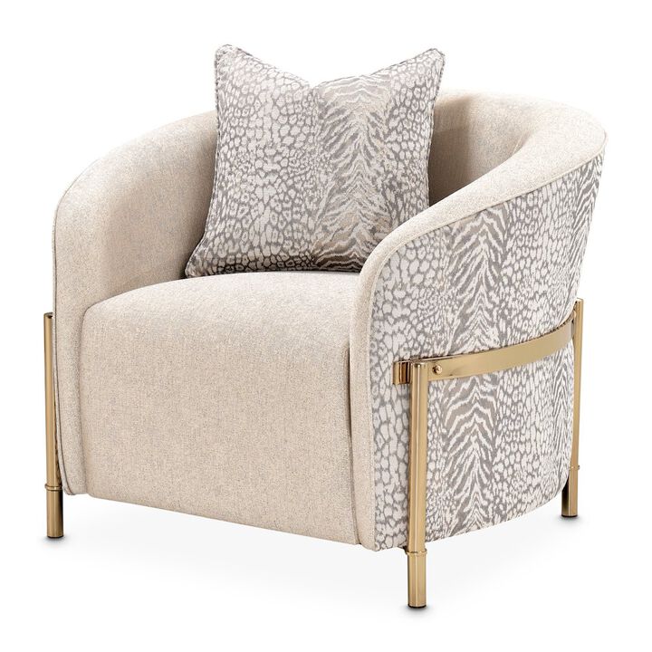 Michael Amini Lisbon Accent Chair - Opal/Gold