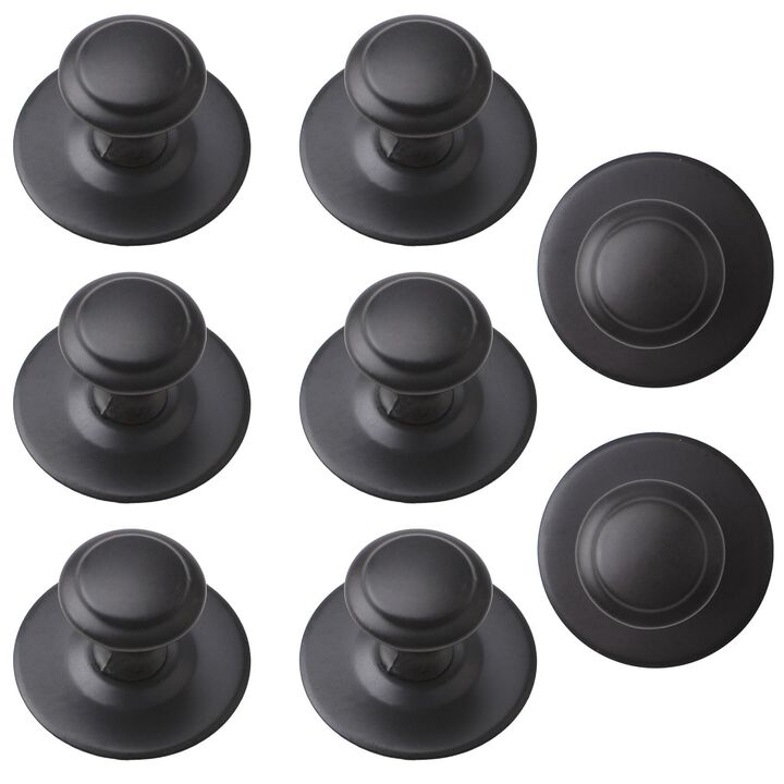 MOROBOR Stainless Steel Drawer Knobs, 8pcs Self-Stick Instant Cabinet Handle Pulls, 0.9Inch Adhesive Sliding Door Stick On Handl