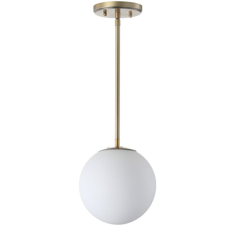 Bleecker 7.75" Metal/Glass Globe LED Pendant