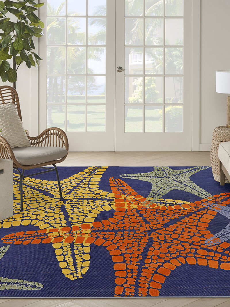 Aloha ALH28 Blue/Multicolor 9' x 12' Rug