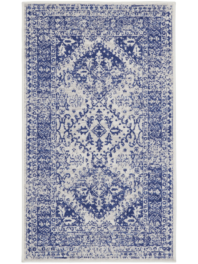 Whimsicle WHS15 Ivory/Navy 3' x 5' Rug
