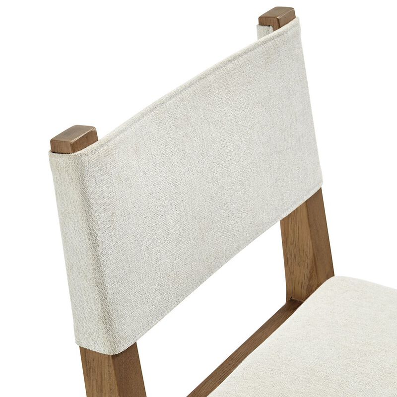 Calder Fabric Upholstered Wood Armless Dining Chair image number 6