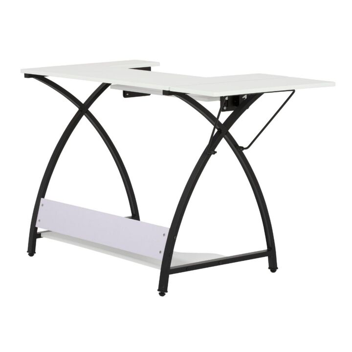 SD Studio Designs Studio Comet Hobby and Sewing Table -  Black/White