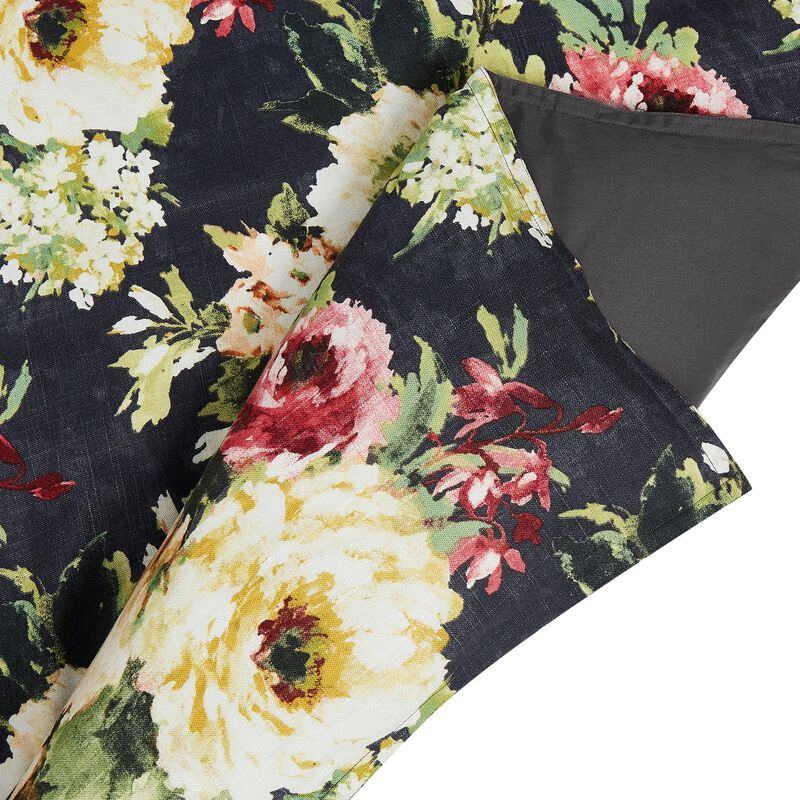 Peony Charcoal King Duvet Cover Set image number 3