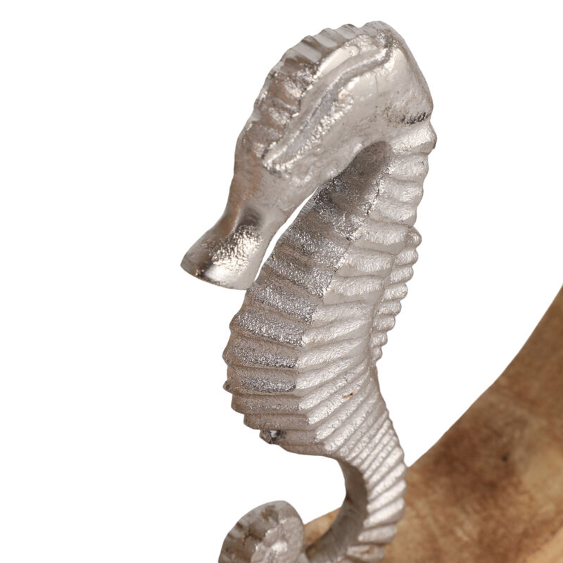 11x11 Seahorse In Wood Round image number 5