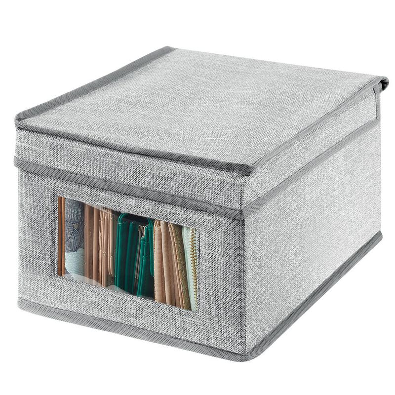 mDesign Soft Fabric Closet Storage Organizer Box image number 9