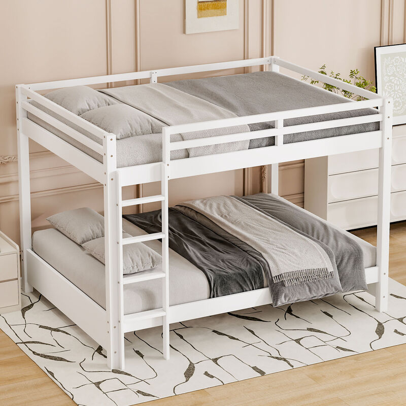 Merax Wood Queen Size Bunk Bed with Ladder